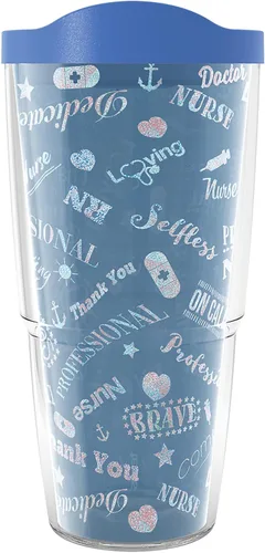 Vista 10 de Tervis Vaso aislado de doble pared Thank a Medical Professional fabricado en Estados Unidos mantiene las bebidas frías y calientes, 16 onzas