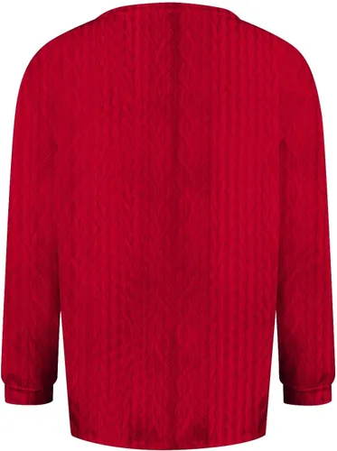 Vista 4 de Women's Long Sleeve Crewneck Oversized Sweatshirts Button Soft Comfort Pullover Fashion Casual Cotton Clothes Tops