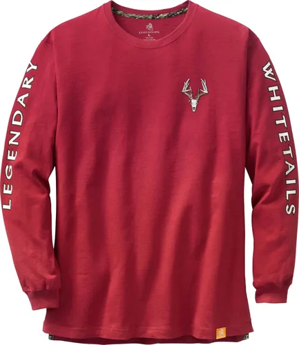 Vista 9 de Legendary Whitetails Camiseta de manga larga para hombre con diseño gráfico, 100% algodón preencogido de alta calidad Negro