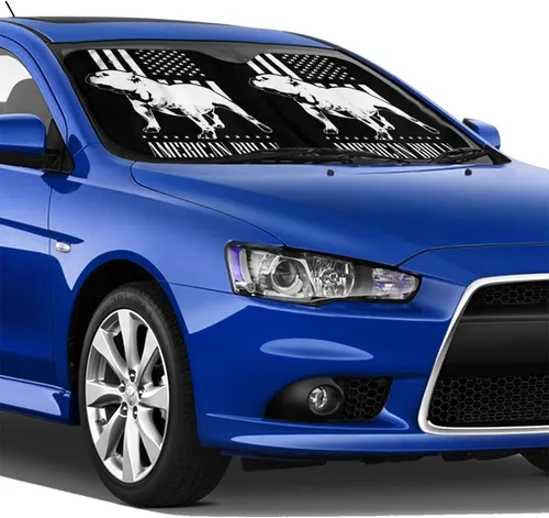 Vista 5 de Bandera americana Bully - Parasol plegable para parabrisas de automóvil, para camioneta, remolque