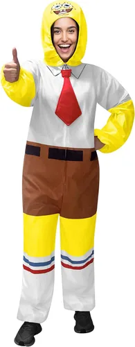 Vista 4 de Rubies Mono clásico de Bob Esponja para adultos Amarillo