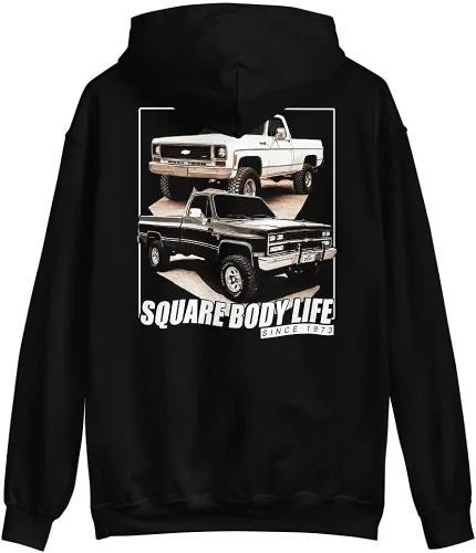 Vista 2 de Aggressive Thread SBL Chevy Square Body Hoodie Sweatshirt