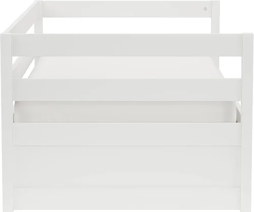 Vista 4 de Hillsdale Sofá cama individual de madera caspio con nido, color blanco