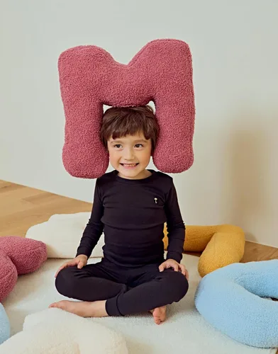 Vista 5 de moimoln Pijama de algodón suave y liso de manga larga para bebés y niños, 6 meses a 5 años