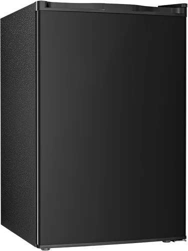 Vista 12 de Antarctic Star Mini refrigerador de 1.6 pies cúbicos con congelador, refrigerador pequeño y compacto con puerta reversible individual, estantes