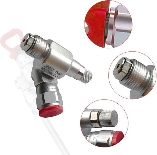 Vista 4 de Gra-co 287030 Válvula de cierre de extensión de junta giratoria Válvula antiescupir Airless Spray Adapter Joint para pulverizadores de pintura sin
