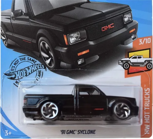 Vista 2 de Hot Wheels Camiones calientes 3/10 '91 Syclone 150/250, Negro