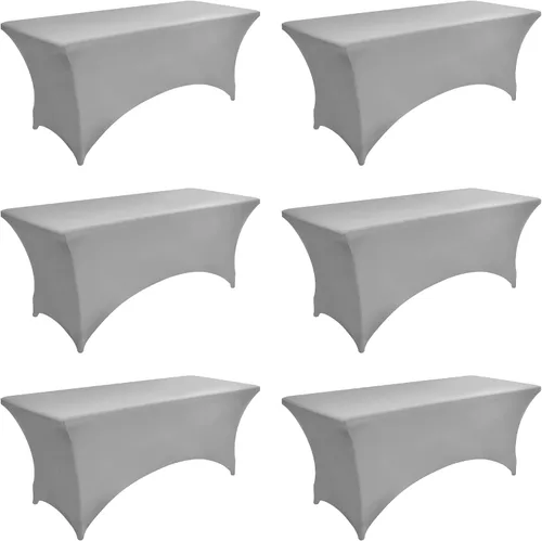 Vista 40 de Paquete de 2 Cubiertas de Mesa de Spandex de 4 pies para Mesas Plegables Rectangulares - Manteles Elásticos Ajustados Resistentes a las Arrugas