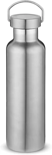 Vista 45 de Volhoply 24 onzas Botella de agua aislada con boca estándar con tapa de combinación de plástico y acero inoxidable, botellas de agua de 304 18/8