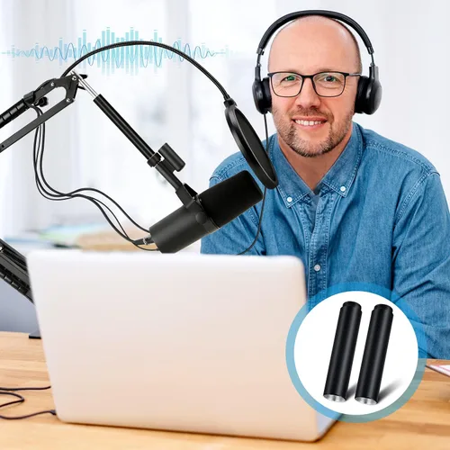 Vista 5 de YOUSHARES Extensión de soporte de micrófono, tubo de extensión de micrófono macho de 5/8 pulgadas hembra a 5/8 pulgadas para soportes de escritorio