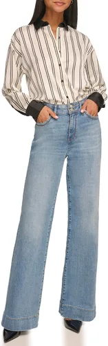 Vista 6 de Karl Lagerfeld Paris Blusa de rayas oversize para mujer