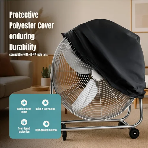 Vista 3 de Cubierta protectora para ventilador industrial, cubierta protectora para electrodomésticos de alta resistencia, cubierta de ventilador de piso