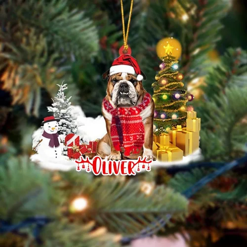 Vista 174 de NAZENTI Adorno personalizado de gato abisinio con árbol de pino, adorno de Navidad personalizado para perros amantes de las mascotas, colgante