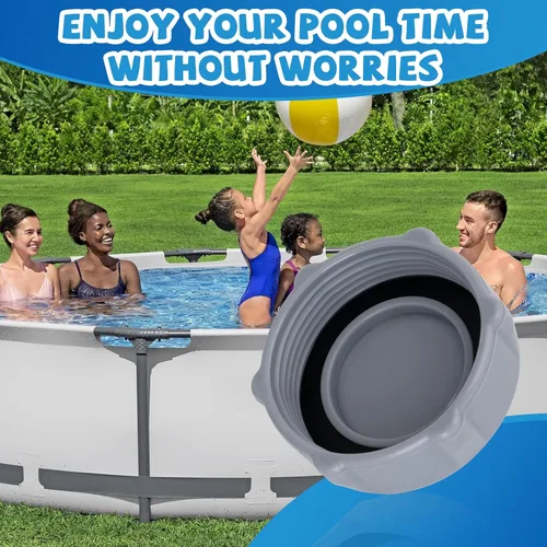 Vista 7 de Tapa de válvula de drenaje de repuesto compatible con Bestway Pool, tapa de drenaje resistente, tapas de manguera de plástico, ajuste perfectamente