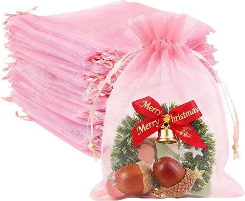 Vista 9 de EdgeXcel 120 bolsas de organza de 4 x 6 pulgadas para regalos pequeños - Bolsa de malla premium con cordón para recuerdos de bodas y fiestas, joyas