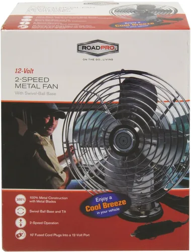 Vista 2 de RoadPro Ventilador de coche RP-1179, resistente, 12 V, metal, 7.5 pulgadas