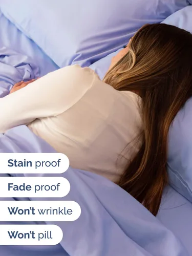 Vista 184 de Extra Deep Twin XL Sheet Set - 3 Piece College Dorm Room - White 01-Blanco