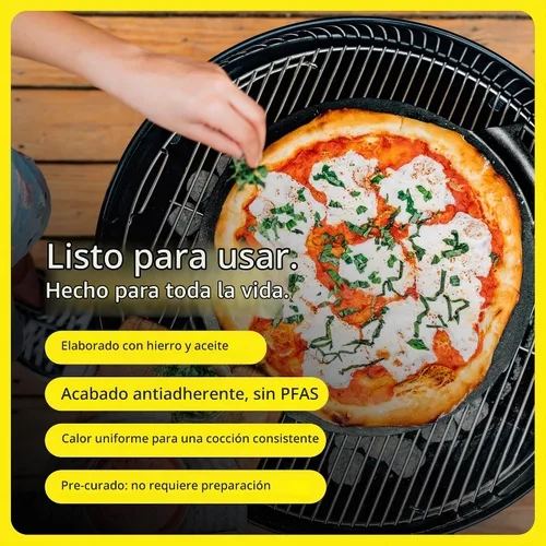 Vista 3 de Lodge - Sartén de pizza de hierro fundido de 15 pulgadas