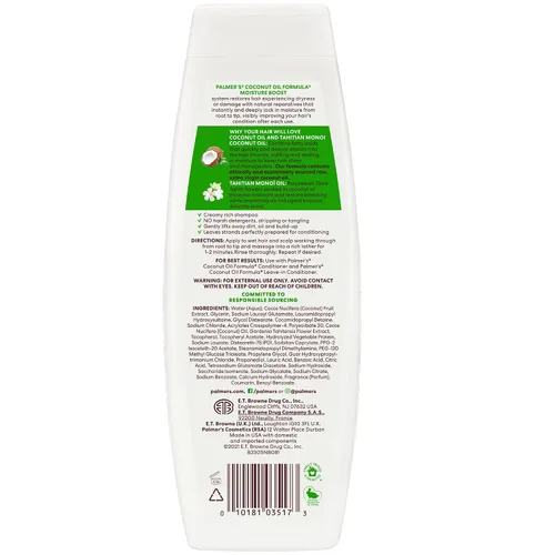Vista 2 de Palmer's Champú acondicionador con fórmula de aceite de coco, 13.5 onzas líquidas