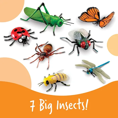 Vista 2 de Learning Resources Insectos jumbo, juguetes de animales para niños, ciencia preescolar infantil, habilidades motoras finas, regalos para niños