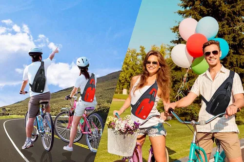Vista 5 de Y&R Direct - Maleta cruzada, para viajes, senderismo, regalos para niños, hombres y mujeres Lightweight, Sling Bag, Travel, Hiking, Gifts