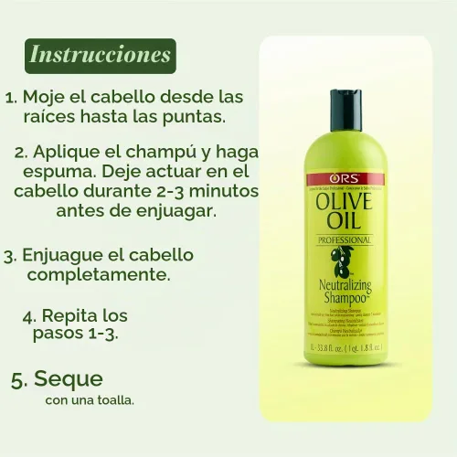 Vista 6 de ORS Champú neutralizante profesional de aceite de oliva 33.8 onzas (1)