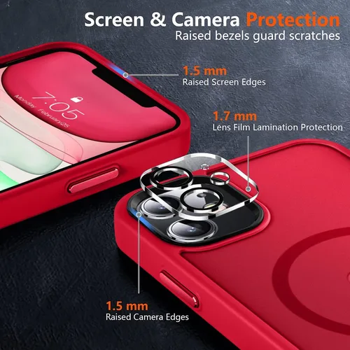 Vista 237 de MOCCA - Funda magnética resistente para iPhone XR de 6.1 pulgadas, compatible con MagSafe, funda con protección contra caídas de grado militar
