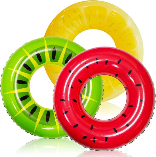Vista 9 de JOYIN Paquete de 3 flotadores de piscina, tubo de piscina para niños anillos de natación tubos inflables, tubos de animales marinos de unicornio