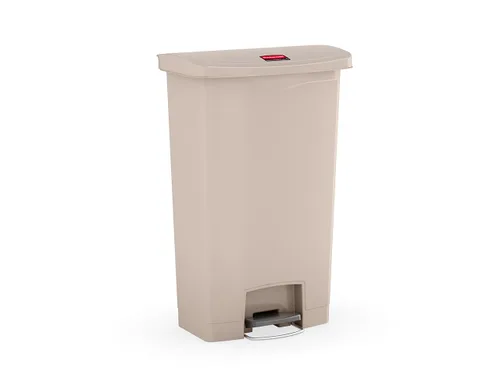 Vista 27 de Rubbermaid Commercial Products - Bote de basura Streamline Slim con pedal Papelera de plástico, 4 galones (15 litros), color rojo, con manos