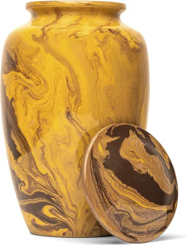Vista 10 de Eternal Harmony Urna grande para cenizas, urna de cremación masculina y femenina para cenizas humanas con acabados elegantes, sello seguro y bolsa
