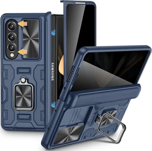 Vista 20 de VEGO Funda para Galaxy Z Fold 4 con Cubierta de Cámara Deslizante y Protección de Bisagra Funda con Protector de Pantalla Soporte Magnético de 360°