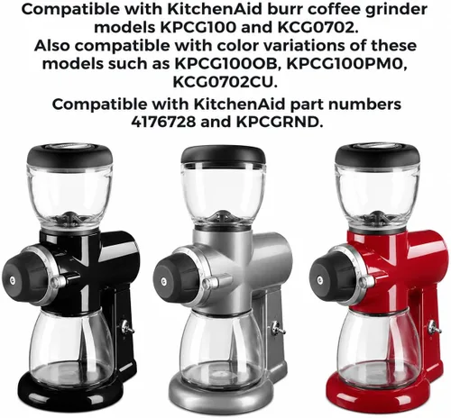 Vista 3 de Univen Molinillo de café de 7 oz con tarro de vidrio de 3.5 pulgadas (3.5 in) de alto, compatible con los modelos KitchenAid KCG0702 KPCG100 4176728