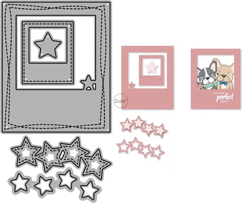 Vista 5 de DzIxY Troqueles de corte de metal con borde de encaje para kit de fabricación de tarjetas, troqueles de papel de relieve, plantillas de máquina de 10