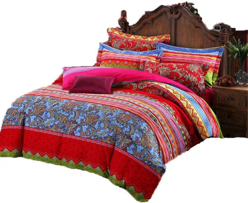 Vista 38 de ABREEZE Juego de funda de edredón tamaño individual con cierre de botón, 100% algodón egipcio, juego de ropa de cama floral de granja, color rosa, 3
