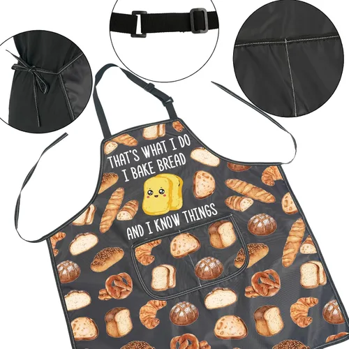 Vista 3 de JNIAP Regalo para panadería de pan con texto en inglés «That's What I do I Bake Bread and I Know Things»