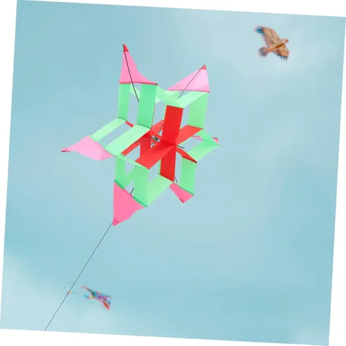 Vista 9 de Homoyoyo Diversión al aire libre deportes hexágono cometa flor juguete cometa para niños y niñas adultos tela segura fibra de vidrio construcción al