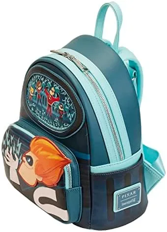 Vista 5 de Loungefly Disney Pixar Moments Incredibles Syndrome Mini mochila, Multi, Mini mochila