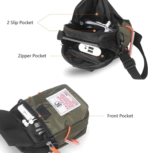 Vista 4 de Bolso de hombro impermeable pequeño Messenger Cross Body Bag para tableta al aire libre