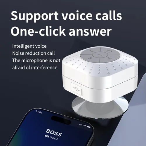 Vista 3 de Altavoces de Ducha Bluetooth, Altavoz Inalámbrico Portátil para Exteriores con Ventosa, se Empareja Fácilmente con Teléfonos, Tabletas, Computadora