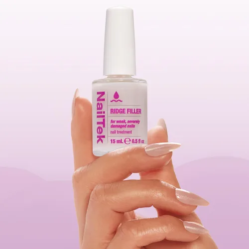 Vista 5 de Nail Tek Ridge Filler Formula 4 - Relleno transparente para uñas, capa base, esmalte fortalecedor de uñas para uñas débiles y dañadas, 0.5 onzas