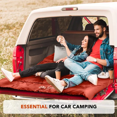Vista 5 de IFORREST Saco de dormir doble para adultos, para 2 personas, clima frío (3-4 estaciones), cama de campamento, extra ancho y cálido, tamaño Queen XL