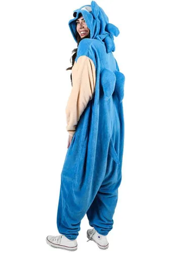 Vista 2 de Disfraz Enterizo de Cosplay Sonic the Hedgehog para Adultos Multicolor