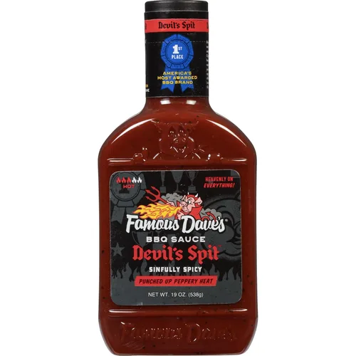 Vista 3 de Famous Dave's Paquete variado de salsa BBQ – 3 unidades, Rich & Sassy, Devil's Spit & Texas Pit (58 onzas)