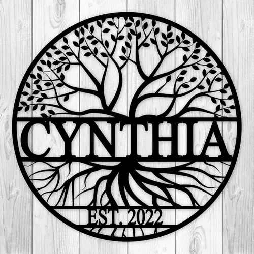 Vista 6 de Letreros de metal personalizados con nombre, letras con monograma, decoración de pared, letrero de apellido familiar personalizado para decoración