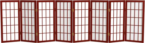 Vista 26 de Biombo portátil simple de 2 pies Biombo diseño Shoji, clásico diseño japonés 4 anchuras, 6 colores, Madera, Negro