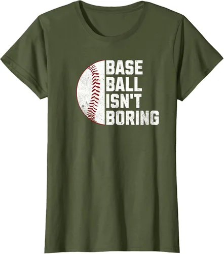 Vista 71 de Camiseta Baseball Isn't Boring, Negro
