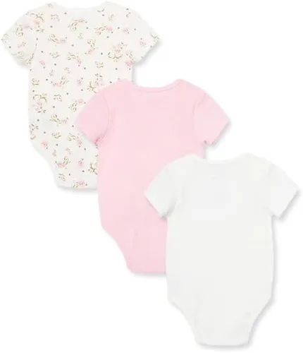 Vista 2 de Little Me Paquete de 3 mamelucos para niñas Multi