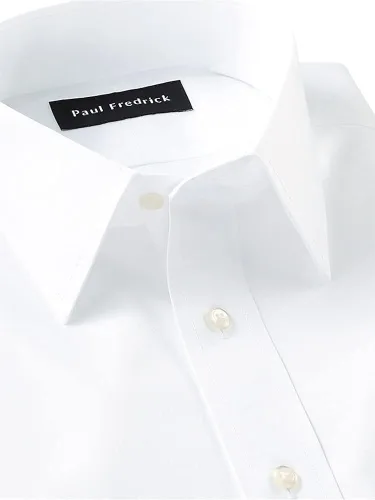 Vista 4 de Paul Fredrick Camisa de vestir de algodón de ajuste a medida para hombre