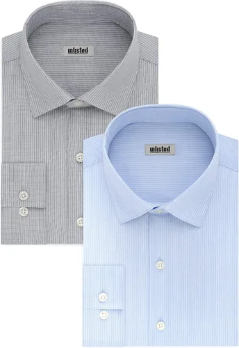 Vista 11 de Kenneth Cole - Camisa de vestir para hombre, corte ajustado, cuadros y rayas (estampadas)