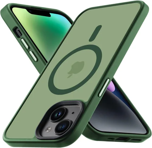 Vista 9 de Yriklso Funda para iPhone 13/iPhone14, compatible con MagSafe, a prueba de golpes, magnética 13, protección contra caídas de grado militar, funda
